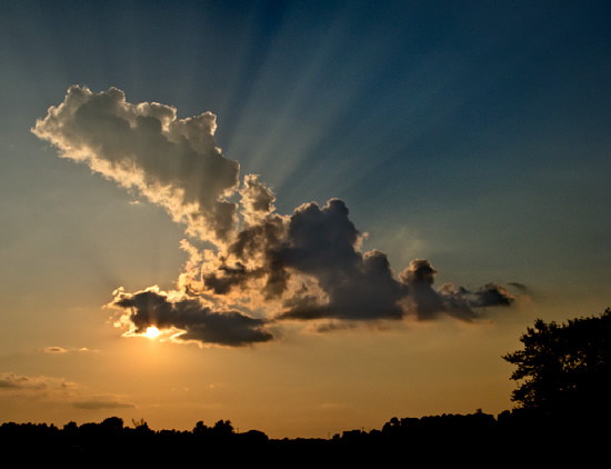 clouds and rays enhanced